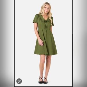 Modcloth - Princess Highway Olive Green Mini Dress. Size 10.